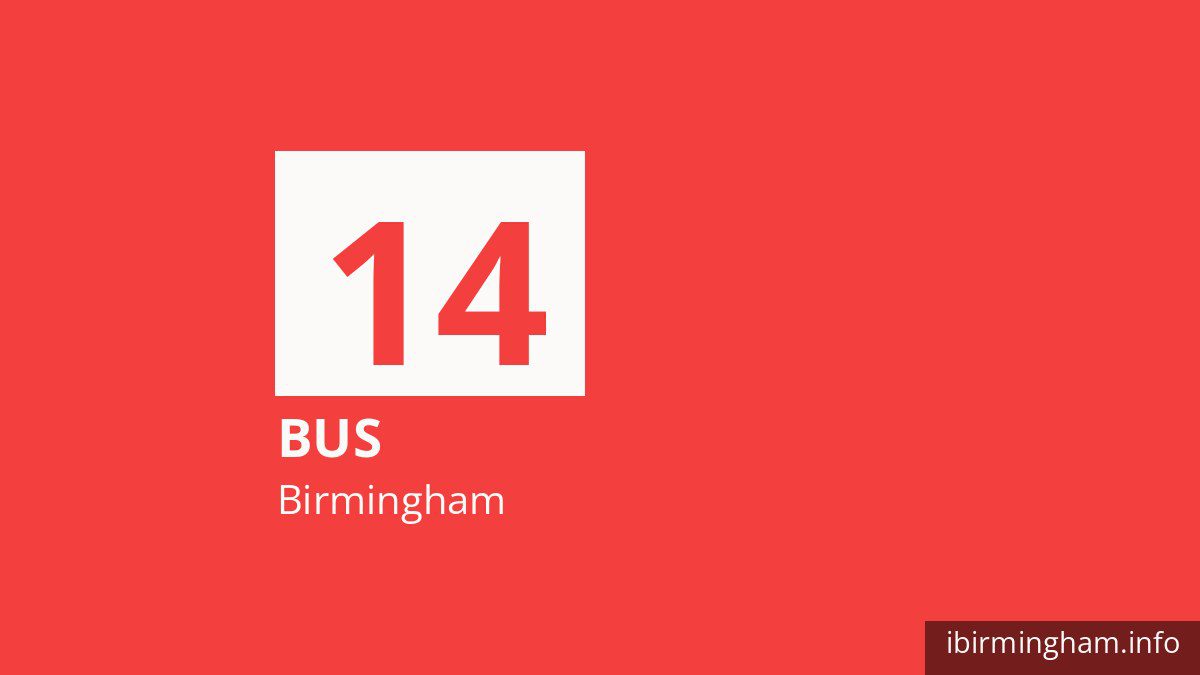 Bus route 14 in Birmingham