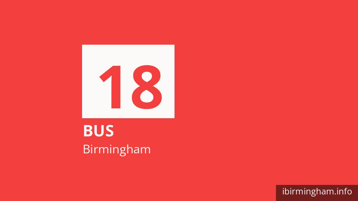 Bus route 18 in Birmingham