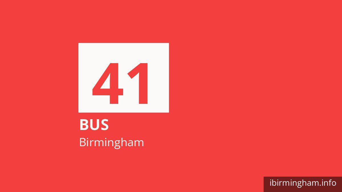 Bus route 41 in Birmingham