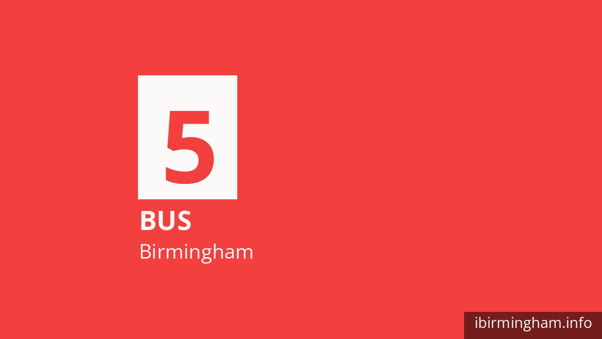 Bus route 5 in Birmingham