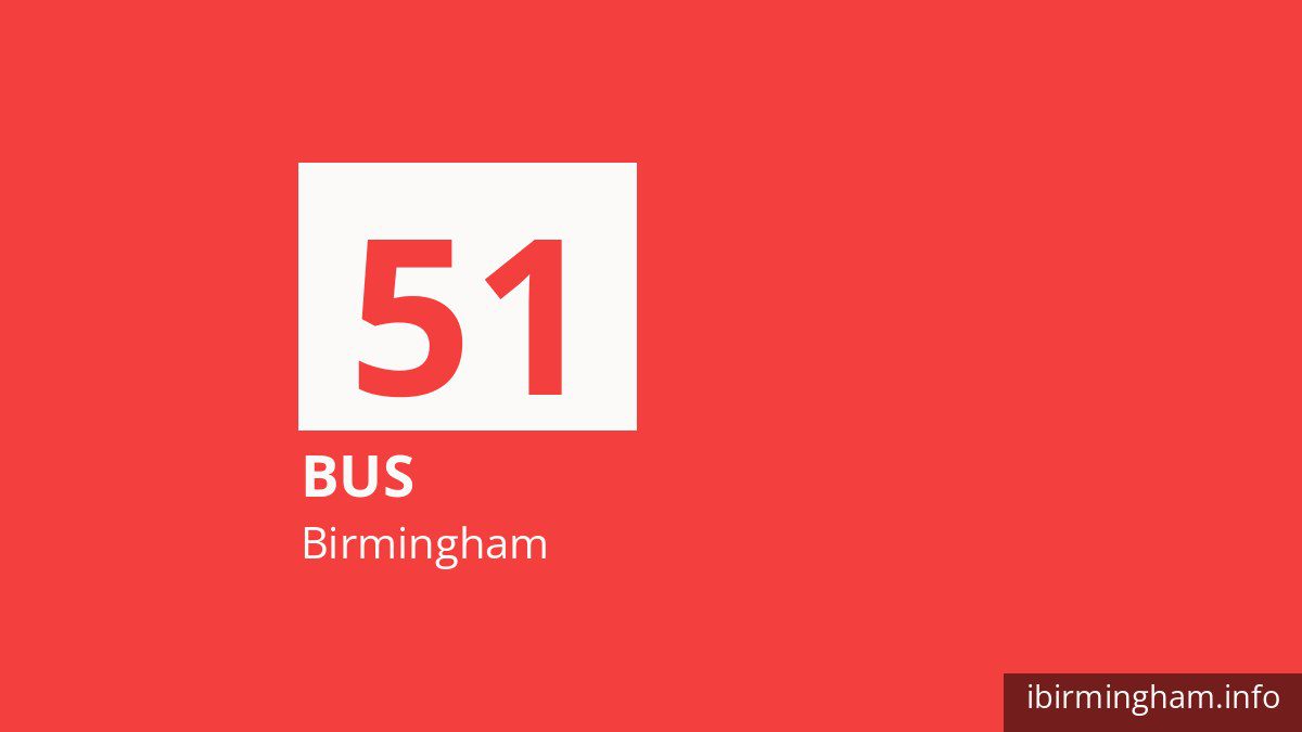 Bus route 51 in Birmingham