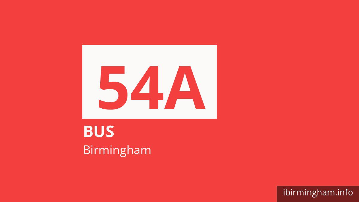 Bus route 54A in Birmingham