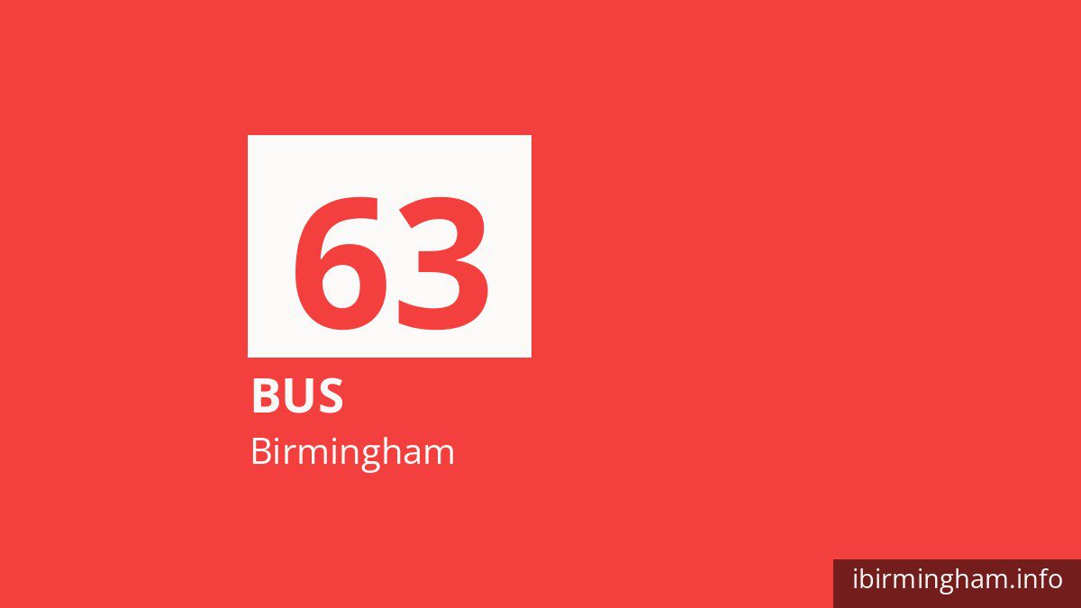 Bus route 63 in Birmingham