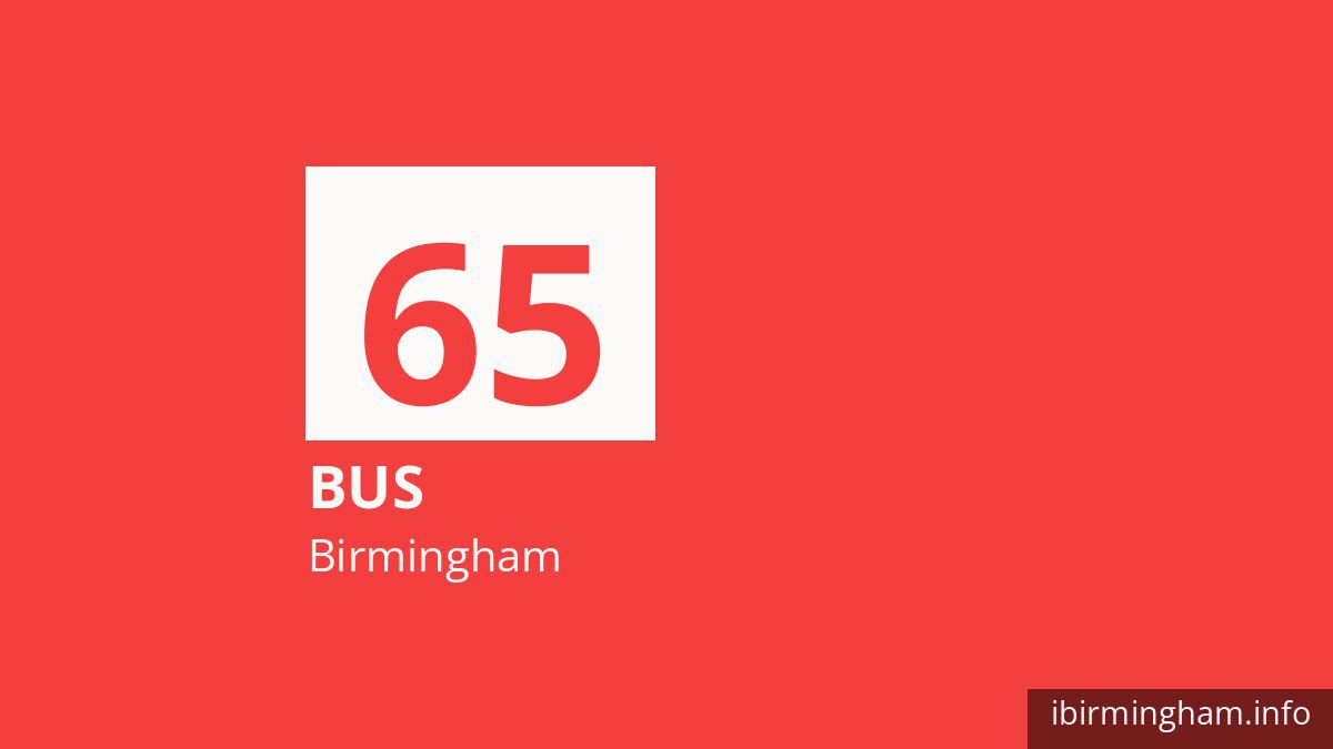 Bus route 65 in Birmingham