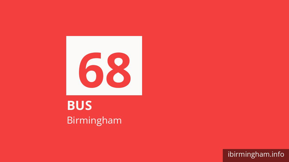 Bus route 68 in Birmingham