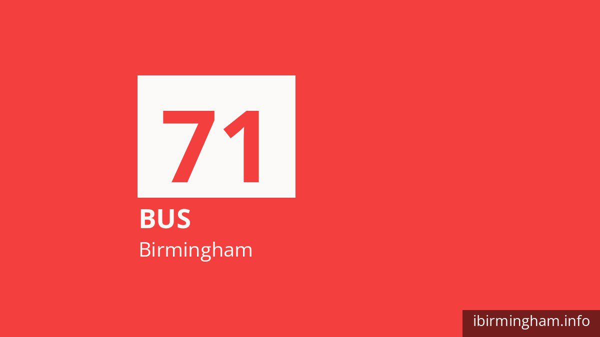 Bus route 71 in Birmingham