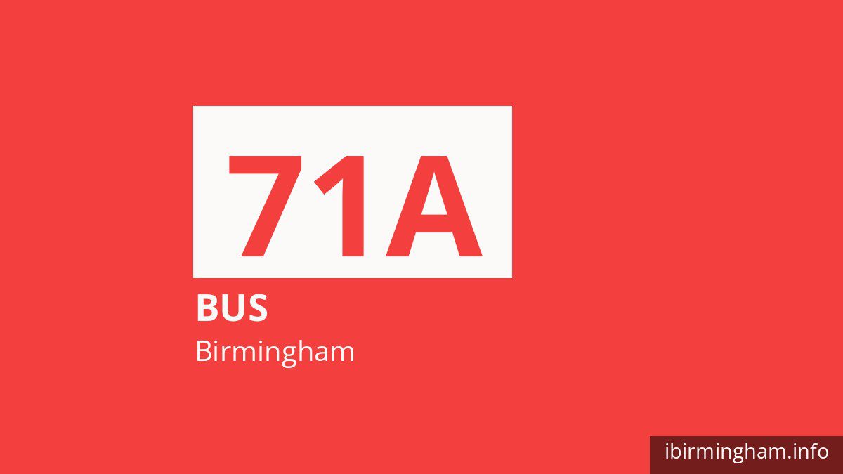 Bus route 71A in Birmingham