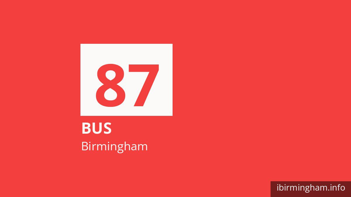 Bus route 87 in Birmingham