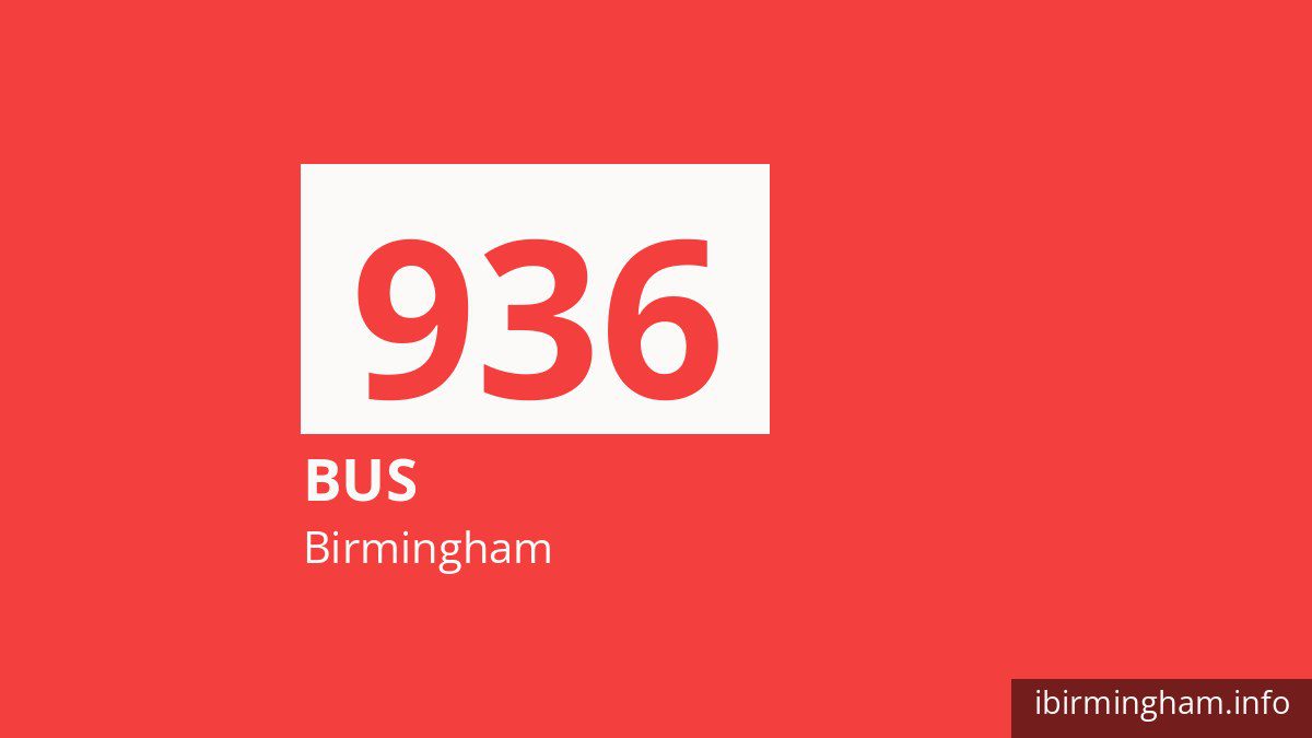 Bus route 936 in Birmingham