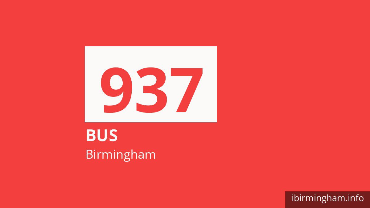 Bus route 937 in Birmingham