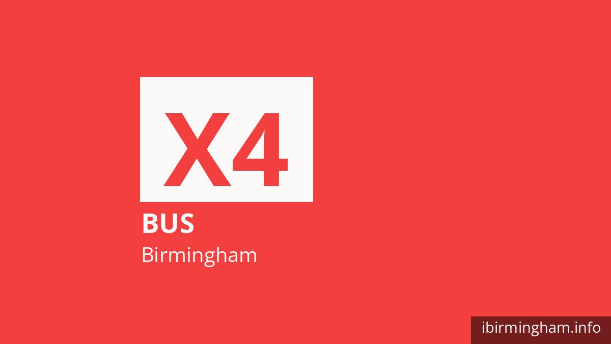 Bus route X4 in Birmingham